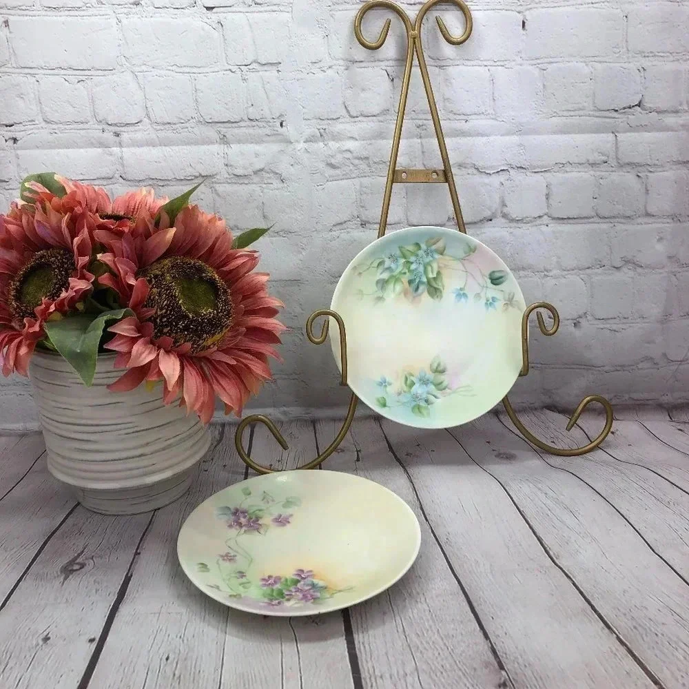 vintage antique silesia porcelain plates